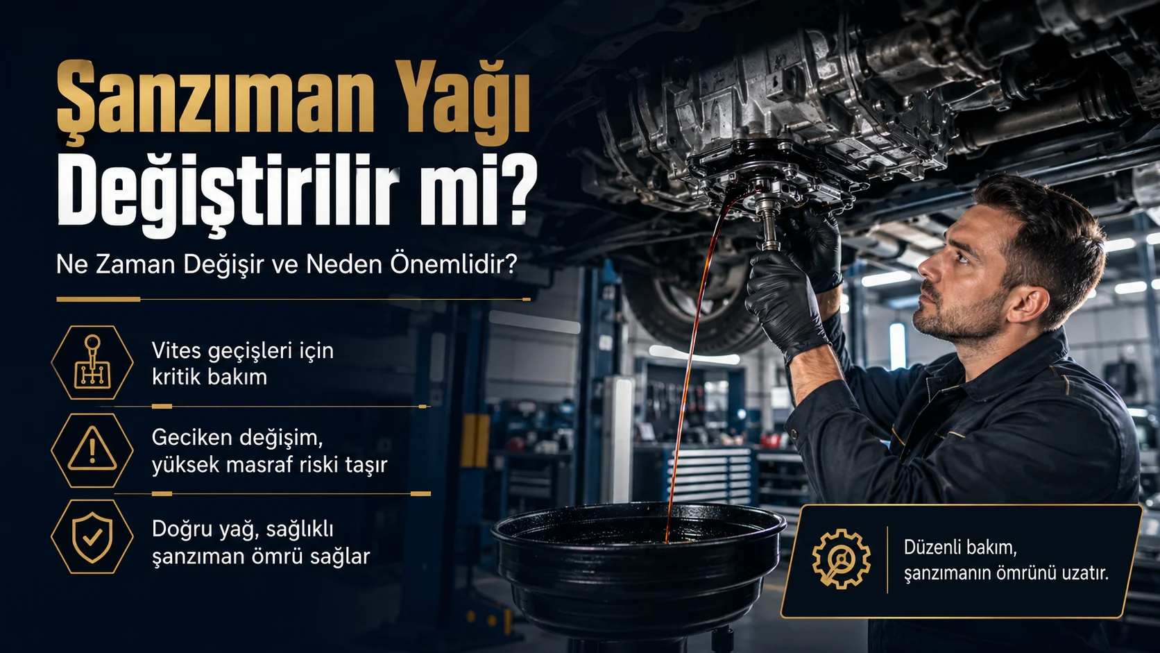 Şanzıman yağı değiştirilir mi? Ne zaman değişir? Makale görseli